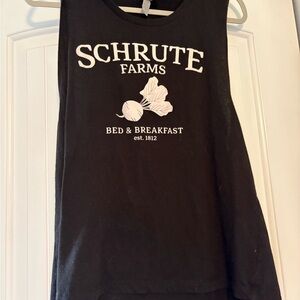 Schrute Farms Black Graphic Tank Top